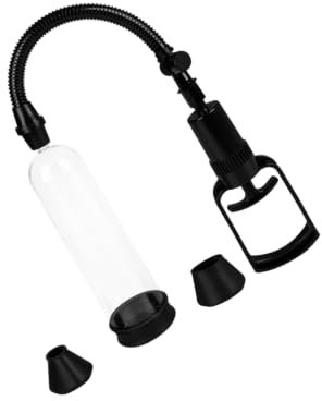 EIS, Pumpe für Ihn, Penispumpe mit 3 Manschetten, 18 cm, praktische Handpumpe, mit Sicherheitsventil, anregendes Vakuum, robuste Materialien