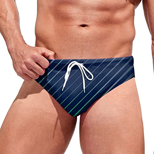 Costume da bagno a copertura completa da spiaggia con sacchetto per uomo hawaiano con coulisse a righe slip da bagno per controllo della pancia perizoma costume da bagno Cheeky Bikini Bottom 2025,
