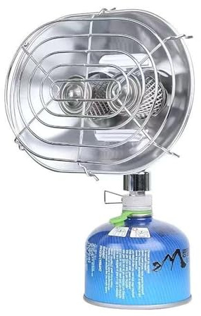 Bilbear Doppelkopfheizung Gasheizung Verstellbar Campingheizung Terrassenheizung Tragbar Heizung Im Freien Heizgerät für Angeln,Jagd,Wandern