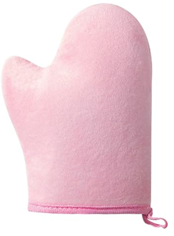 Celuicion Guante autobronceador | Aplicador de loción autobronceadora | Aplicador de flocado ultrasuave con pulgar y mango reutilizable para mujeres y hombres lociones corporales y espuma
