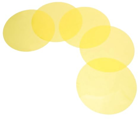 5pcs Yellow Colour Change Light Film PET for Home Decor | High Light Transmission, Fade-resistant, Quick Installation, Dining Areas, Spot Light Covers