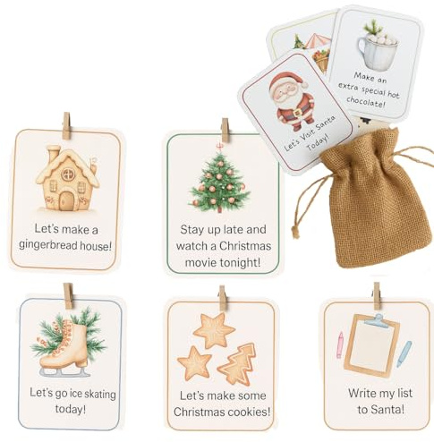 Hoolaroo Biglietti dell'Avvento di Natale, riempitivi per calendario dell'Avvento per bambini, ricaricabili