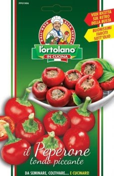 SEMENTI DI ORTAGGI DI VARIETA' STRANE & BUONE IN BUSTINE PER USO HOBBYSTICO (peperone tondo piccante)