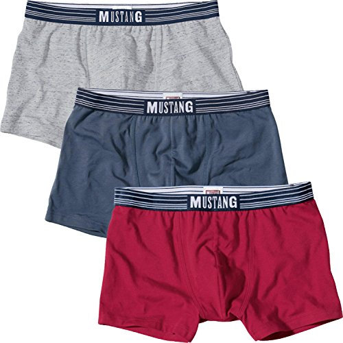 MUSTANG 3-Pack Briefs Single-Jersey Raspberry Size M