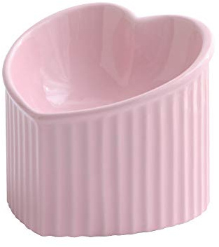 Gamelle Chat Céramique Surélevée et Inclinée - Bol de Nourriture pour Chat Haut Anti-Vomissement - Passe au Lave-Vaisselle et au Micro-Ondes - 180 g