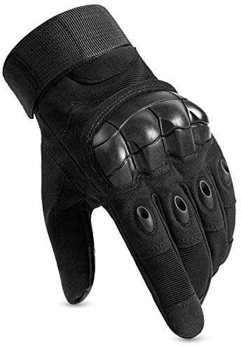 HUNTVP Taktische Handschuhe Touchscreen Militär Einsatzhandschuhe Atmungsaktiv Fahrrad Handschuhe Motorradhandschuhe für Softair Paintball Wandern Klettern Radsport,Schwarz M