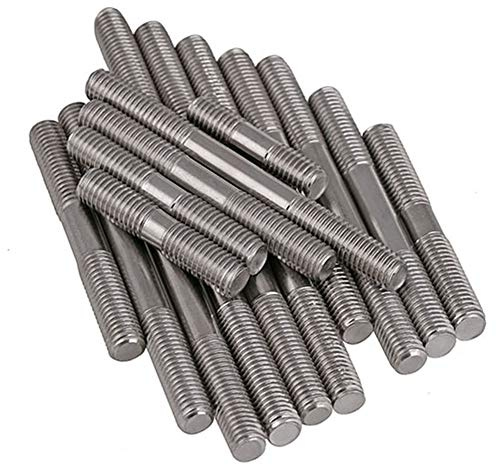 Dreneco M12×50mm Doppio Prigioniero Viti Bulloni Filettati Barre/Vite Prigioniera in Acciaio Inox/Asta Vite, 2 pcs