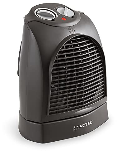 TROTEC Heizlüfter energiesparend TFH 22 E - Heizleistung 1000 W / 2000 W – elektrische Heizung, mit Thermostat, Oszillationsfunktion 90°