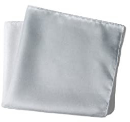 PB Pietro Baldini Herren Einstecktuch aus Satin - Einstecktuch uni Einstecktücher in Größe 30 x 30 cm - 100% Mikrofaser - hellgrau