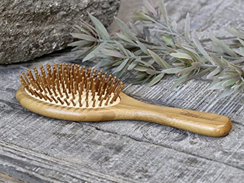 Éternel - Spazzola per capelli in legno di bambù, lunghezza 23,5 cm, colore: naturale