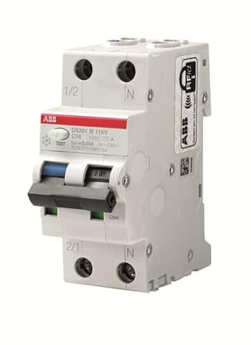 ABB RCBO DS201 M FI/LS-Schalter 32A, 2-polig, Empfindlichkeit 30mA, DIN-Schienen-Montage