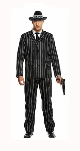 The Dragons Den Adults 1920's Mobster Al Capone Gangster Stag Party Fancy Dress Costume [S-M]