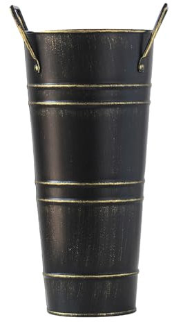 Qikam 2 Stück Regenschirmständer Aus Metall | Vintage Schirmständer | Multifunktion Umbrella Holder/Dekorative Vase/Blumeneimer | Regenschirm Ständer Mit Griffen Für Eingang Flur Zuhause Büro