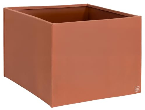 UNUS Pflanzkübel Pflanzgefäß Pflanzkübel quadratisch 80x80x80cm Rostoptik wetterfest modern eckig rechteckig Blumenkübel Pflanzkasten