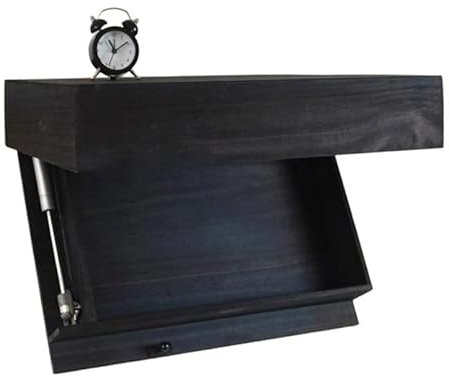 Magic Flap Design Regal mit Geheimfach Schweberegal mit verstecktem Fach Wandmontage Regale Verdeckte Schweberegale Wandmontierte Aufbewahrungslösung für Wohnzimmer Schlafzimmer Küche