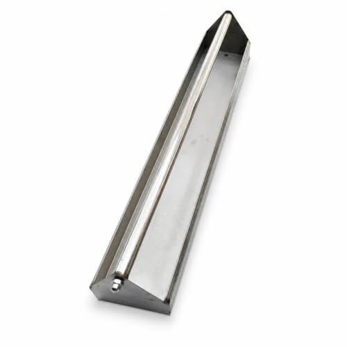 YWJLQH Stainless Steel Anti-Spill, Livestock Farming Use - Duck - Goose - Easy to Clean - Prevents Feed Defecation, Anti-Drop, Pigeon Stainless Steel Feeder Trough, 120 cm L x 11 cm W x 7 cm D