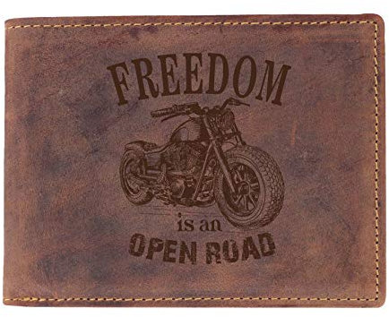 Greenburry Vintage Herren Leder Portmonee Braun 12,5x8,5x2,5 cm