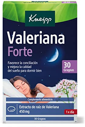 Kneipp Valeriana Forte, Solución para Conciliar el Sueño, Ayuda a Dormir en Caso de Estrés Ocasional, 30 Grageas