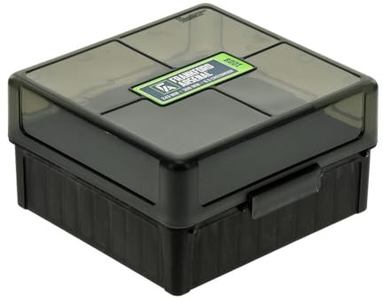Frankford Arsenal - Scatole porta munizioni con coperchio incernierato, per riporre e tenere in ordine le munizioni, Hinge-Top Ammo Box, 100 Count, 1005, 100 Ct | Coperchio incernierato, Per riporre e tenere in ordine, Modello 1005