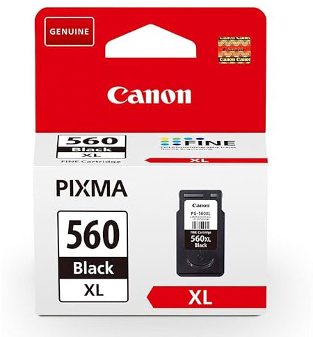 Canon Tinte - PG-560XL Original Drucker Tintenpatrone Schwarz mit hoher Reichweite - Druckt bis zu 400 A4-Seiten (1 x druckerpatrone)