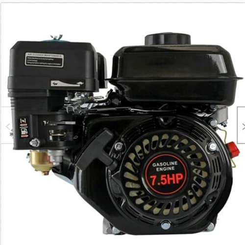 LOYALHEARTDY Gas Engine GX160 7.5HP 210cc OHV 4 Stroke Single Cylinder Gasoline Motor Engine Replacement Engines Pull Start Air Cooled for Scarifier Lawnmower Pump Generator (Black)