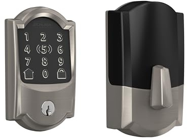 Schlage BE499WB CAM 619 Encode Plus Smart WiFi Deadbolt Lock, Satin Nickel