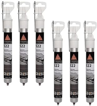 SIKA Lot de 6 colles Mastic Sikaflex 522 Caravan - Blanc - 100ml