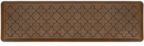 Amcomfy Dicke Küchenmatte, 2,2 cm, Anti-Ermüdungsmatte, rutschfest, komfortabel, ergonomisches Design, Stehtischunterlage für Haus, Spüle, Garage, Büro, Wäsche (braun, 43,9 x 152,4 cm - 2,2 cm)