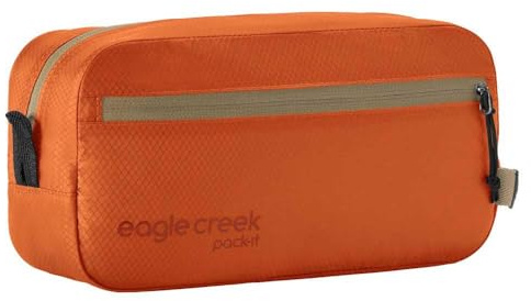 Eagle Creek Pack-It Quick Trip Reise-Kulturbeutel, langlebig, Flecken- und wasserabweisend, mit Mehreren Taschen, maschinenwaschbar, Mandarine, Isolat, Größe S, Mandarine – Isolate (neu), S