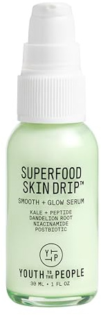 Youth To The People Superfood Skin Drip Face Serum (1 fl oz), Strengthens Skin Barrier + Evens Skin Tone, 5% Niacinamide, Kale, Peptides, Ceramides, Boosts Glow, Vegan