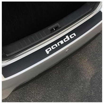 Generico Fibra Carbonio Protezione Paraurti Posteriore Pellicola per Fiat Panda，Auto Bagagliaio del Davanzale Bordo Protettiva Adesivo