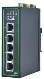 InHand Networks IR315, Industrial IoT 4G LTE VPN Router, 300Mbps Cellular + Wi-Fi, Dual SIM Cards Slots,5 Ethernet Port, Din-Rail Mounted, Support AT&T, T-Mobile & Verizon (LTE CAT 6 & Serial Port)