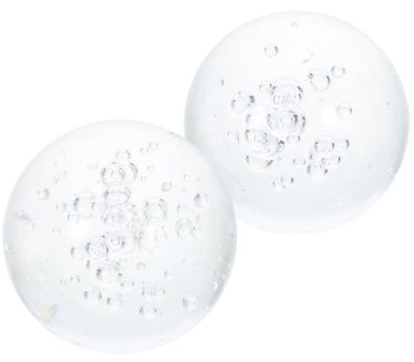 CAXUSD 2 Pezzi Sfere di Cristallo Decorative Trasparente Palla per Acquari Fontane Scrivania