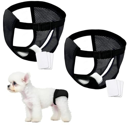 3Pcs Mesh Dog Season Pants Female Breathable Puppy Girl Period Sanitary Pants Hygiene Pants on Heat Knickers for Summer，Dog Period Pants, Dog Diapers Wrap