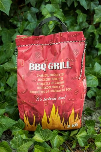 Briquetas de carbón para Barbacoa, Bolsas de 3 kg. Briquetas Barbacoa para brasas largas y constantes. BBQ. (3)