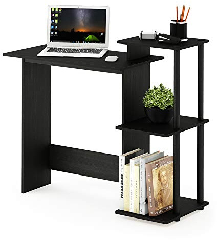 Furinno Efficient Home Laptop Notebook Computer Desk, Study Desk, Writing Desk, Americano/Black