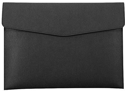 Enyuwlcm PU Leather A4 File Folder Document Holder Waterproof Portfolio Envelope Folder Case with Snap Closure Black