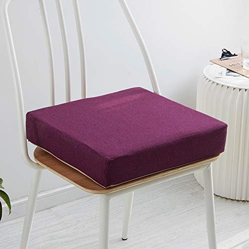 Yuly Cojín grueso acolchado de espuma viscoelástica, cojín de silla antideslizante desmontable, cómodo cojín de asiento para sillas/sofá/sillón