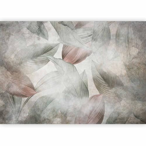 murando - Carta da parati Foglie 400x280 cm Fotomurali in TNT Murale alla moda Decorazione da Muro XXL Poster Gigante Design Cameretta Carta per Pareti Botanico Elegante Grigio Natura b-A-10191-a-a