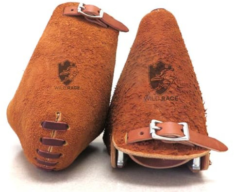 WILD RACE Neue Western-Tapaderos-Steigbügel-Sattel mit Blumenmuster, handgefertigt, genähtes Leder, robust, verkauft im Paar-Set (STYLE-19)