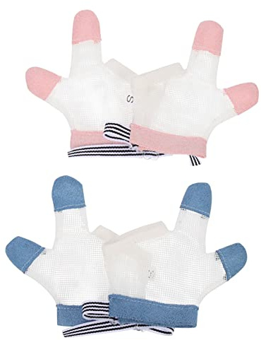 ibasenice 8 Pares De Guantes Para Morder El Anillo Manoplas Herramienta Para Chupar El Pulgar Tratamiento Para Chupar Los Dedos Guante Para Detener La Mordedura De Los Dedos Guante