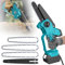 Ecarke 6 & 8 Zoll 2-in-1 Akku-Kettensäge für Makita 18V Akku, 1200W Bürstenloser Motor, 21000 U/min, Kettengeschwindigkeit 7 m/s, Automatische Ölpumpe, Inkl. 6- und 8-Zoll-Ersatzkette (Ohne Akku)