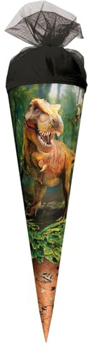 ROTH Motif School Cone, T-Rex World, 35 cm, Round, Tulle Closure