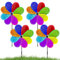 4 Pezzi Girandole Colorate, Girandola da Giardino, Girandola a Vento Riflettente, Repellente per Uccelli Girandole, Ruote a Vento Arcobaleno per Giardini, Frutteti, Orti