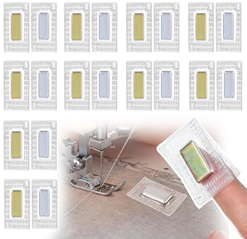 10 par magneter för sömnad, magnetknapp, 30 x 10 x 2 mm, osynliga magnetiska knappar, magnetisk gardin för sömnad, gardin, kläder, handväskor, läderhandel