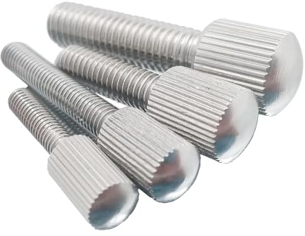 Foyoram Tornillos moleteados M3 x 6 mm, elemento de fijación no estándar, tornillos para pulgar, acero inoxidable, 10 unidades (M3 x 6 mm)
