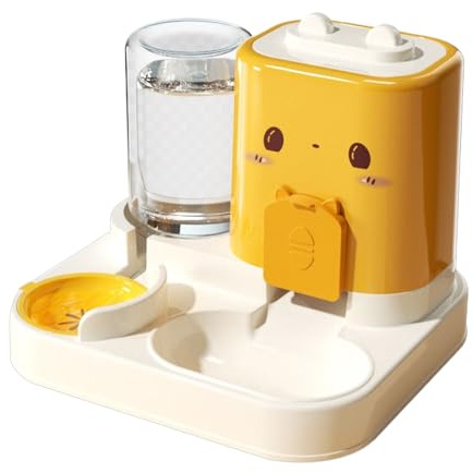 Distributeur Automatique pour Chien - 2 en 1 Distributeur d'eau et de Nourriture | Abreuvoir, Récipient Alimentaire Grand Volume avec Bols Accessoires pour Animaux Chiots Chats
