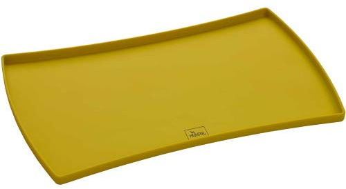 HUNTER EIBY Napfunterlage, Silikon, Bodenschutz, hoher Rand, 48 x 30 cm, gelb