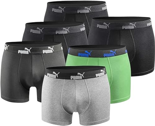 Puma Boxershorts i 6-pack för herr, basplagg, svart begränsad utgåva, XL