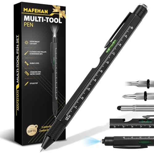 MAFEHAN 9-in-1 Multitool Pen, Gifts for Men Dad Husband Grandpa